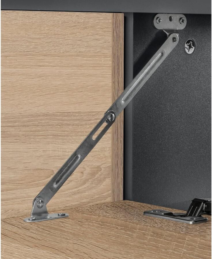 Home affaire Wastafelonderkast Wisla voor wandmontage sifonaansluiting push-to-open functie breedte 80 cm