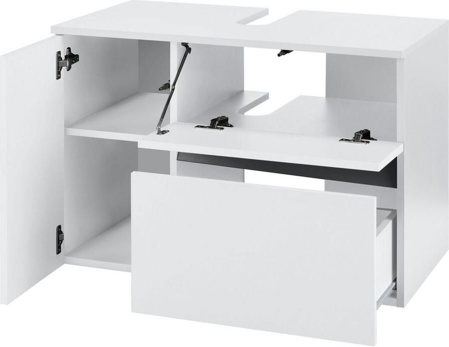 Home affaire Wastafelonderkast Wisla voor wandmontage sifonaansluiting push-to-open functie breedte 80 cm - Foto 4