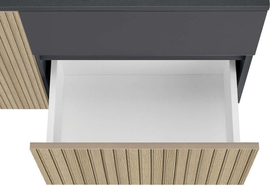 Home affaire Wastafelonderkast Wisla voor wandmontage sifonaansluiting push-to-open functie breedte 80 cm - Foto 6