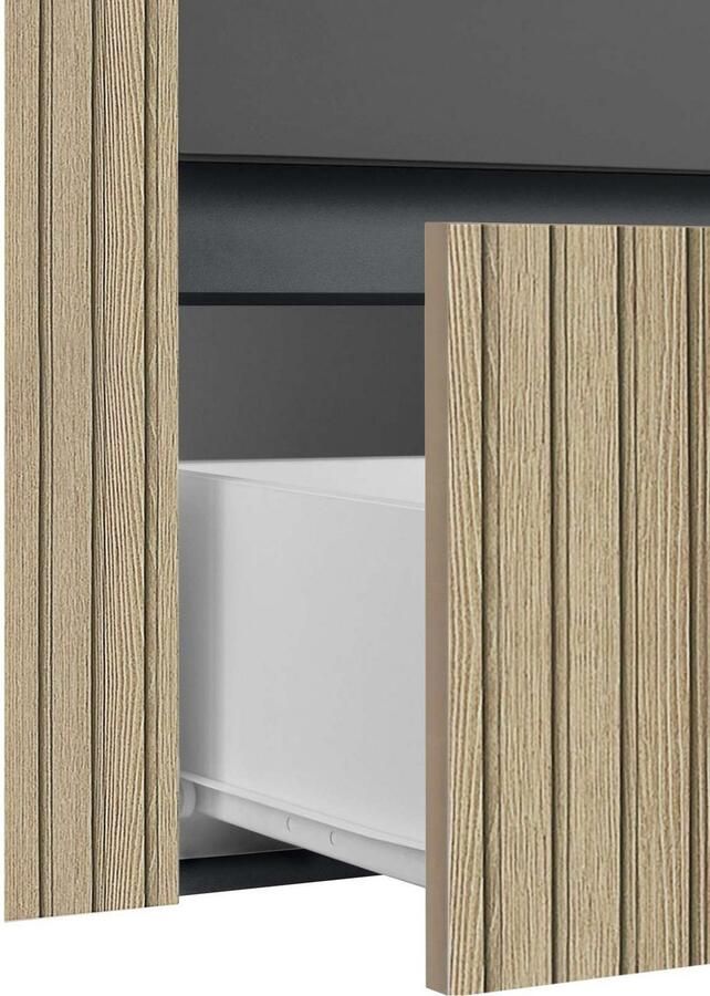 Home affaire Wastafelonderkast Wisla voor wandmontage sifonaansluiting push-to-open functie breedte 80 cm - Foto 4