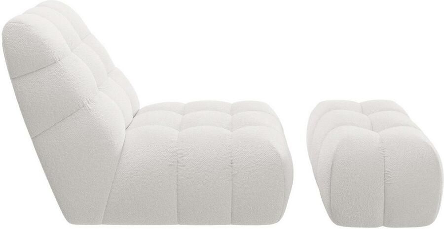 Home affaire XXL-fauteuil AURELIAN loveseat XXL met poef in set leesstoel relaxstoel met golfondersteuning fijne structuur grove structuur velours - Foto 15