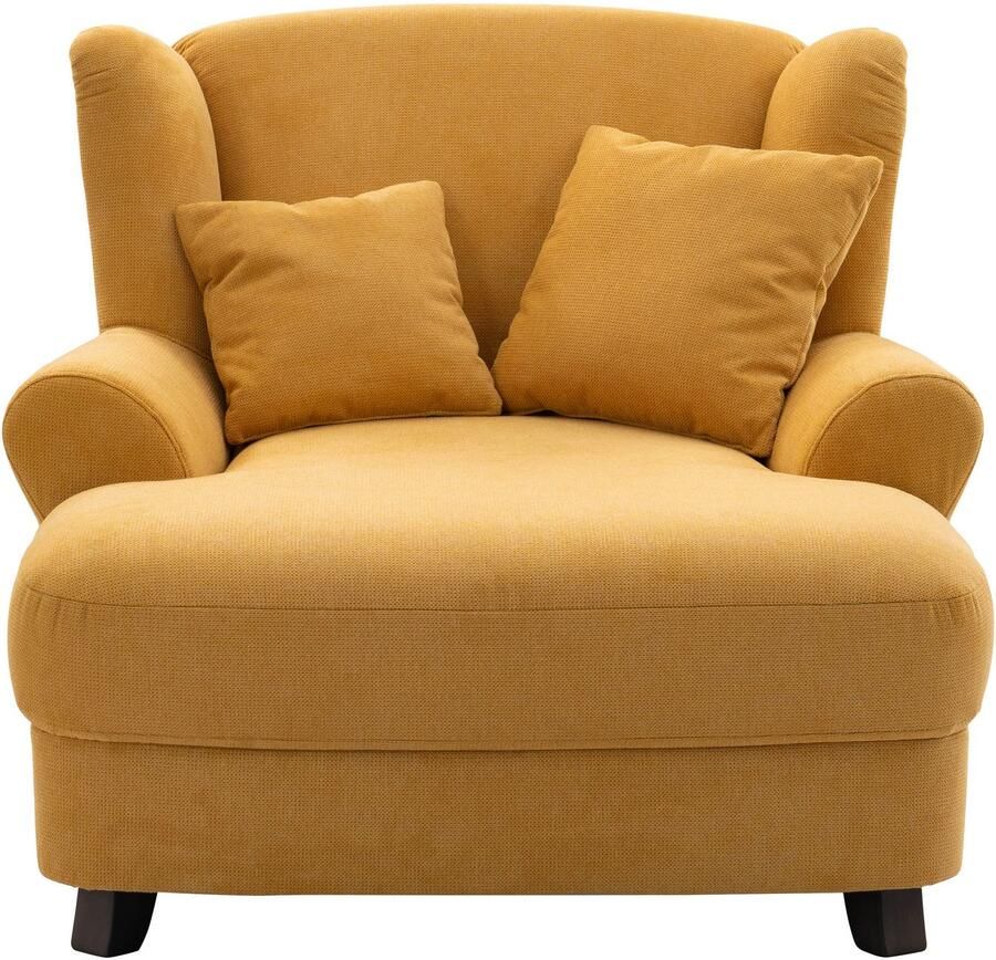 Home affaire XXL-fauteuil Oase met golvenondersteuning en 2 decoratieve kussens