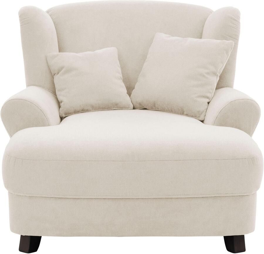 Home affaire XXL-fauteuil Oase met golvenondersteuning en 2 decoratieve kussens