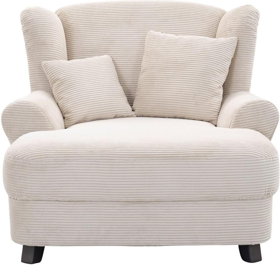Home affaire XXL-fauteuil Oase met golvenondersteuning en 2 decoratieve kussens