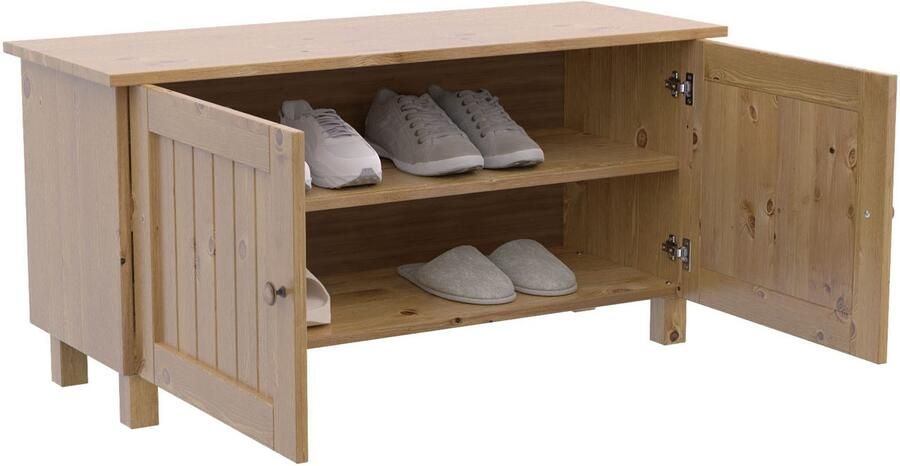 Home affaire Zitbank Juventus van massief dennenhout breedte 97 cm (1 stuk) - Foto 6