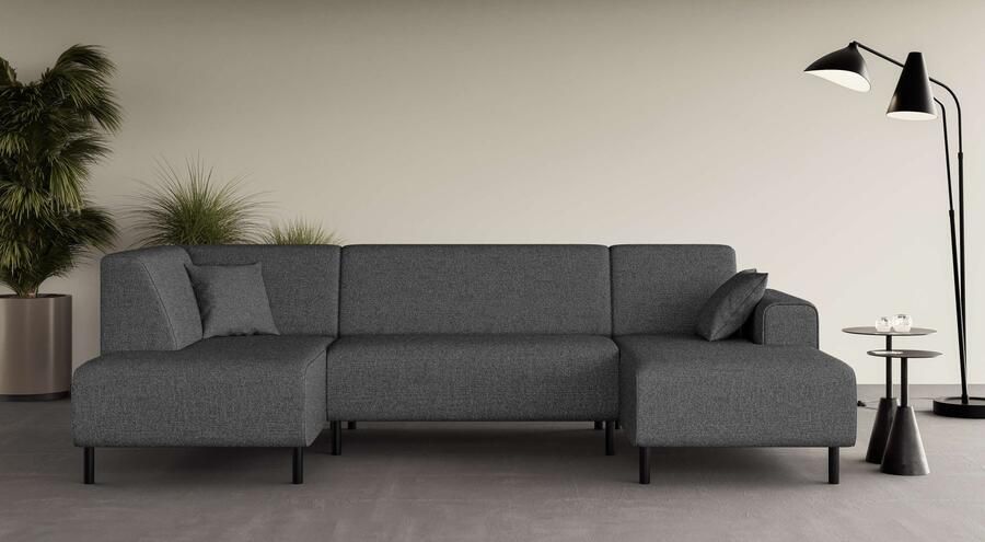 Home affaire Zithoek ARROS U-vorm met golfondersteuning afmetingen B D H: 300 163 81 cm incl. sierkussens met recamiere links rechts bestelbaar ook in cord - Foto 7