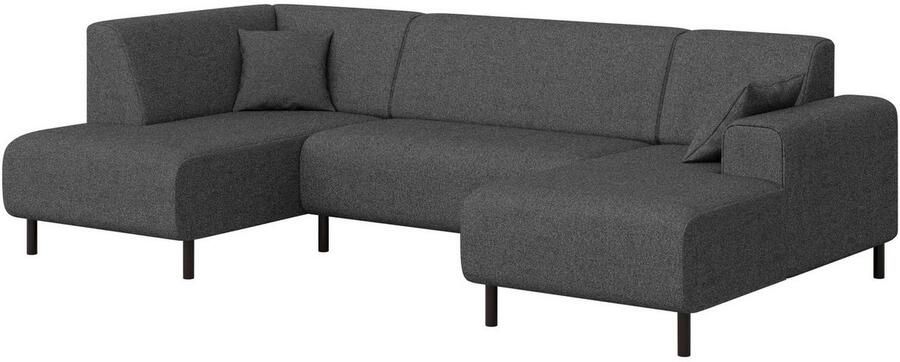 Home affaire Zithoek ARROS U-vorm met golfondersteuning afmetingen B D H: 300 163 81 cm incl. sierkussens met recamiere links rechts bestelbaar ook in cord - Foto 3