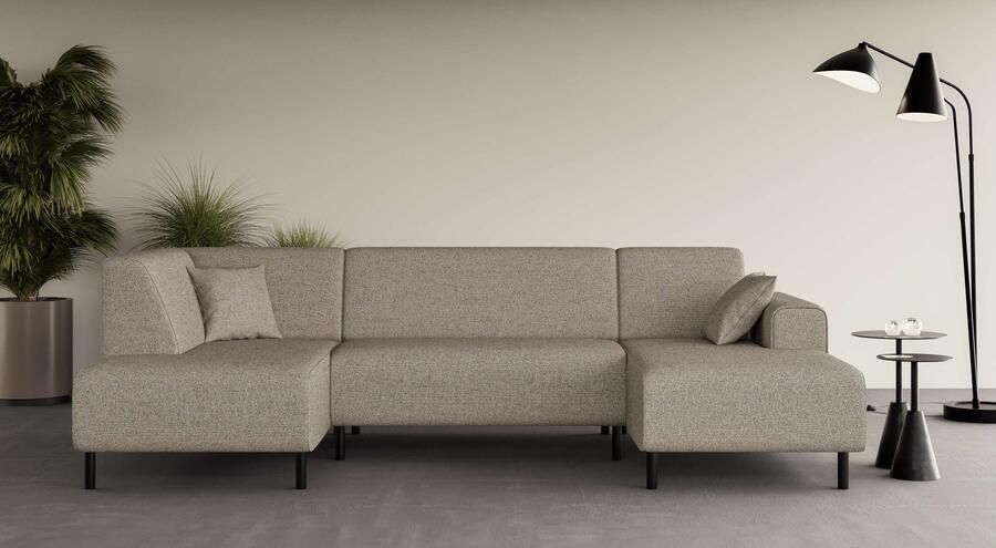 Home affaire Zithoek ARROS U-vorm met golfondersteuning afmetingen B D H: 300 163 81 cm incl. sierkussens met recamiere links rechts bestelbaar ook in cord - Foto 7