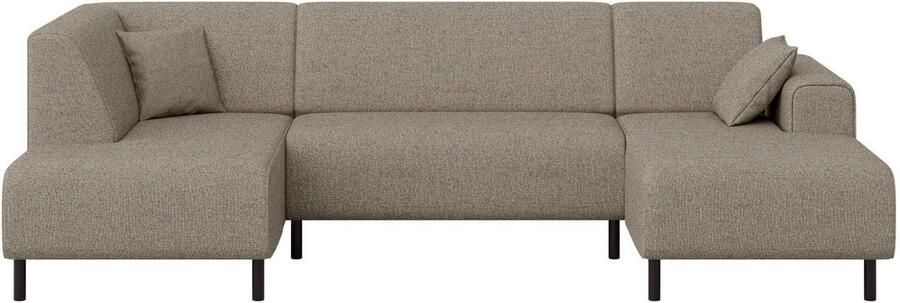 Home affaire Zithoek ARROS U-vorm met golfondersteuning afmetingen B D H: 300 163 81 cm incl. sierkussens met recamiere links rechts bestelbaar ook in cord - Foto 5