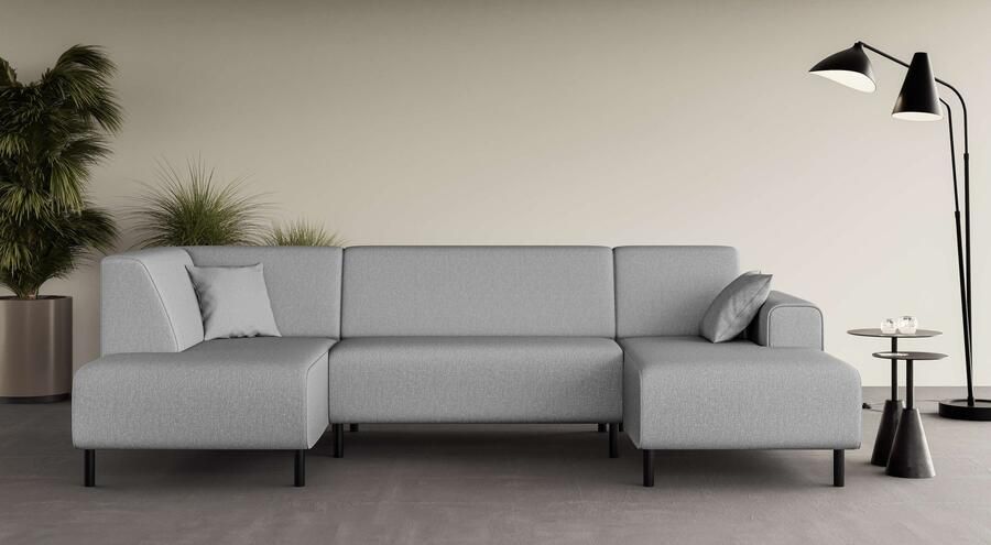 Home affaire Zithoek ARROS U-vorm met golfondersteuning afmetingen B D H: 300 163 81 cm incl. sierkussens met recamiere links rechts bestelbaar ook in cord - Foto 7