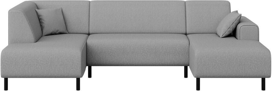 Home affaire Zithoek ARROS U-vorm met golfondersteuning afmetingen B D H: 300 163 81 cm incl. sierkussens met recamiere links rechts bestelbaar ook in cord - Foto 5