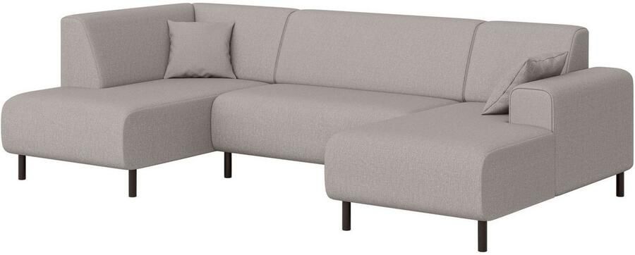 Home affaire Zithoek ARROS U-vorm met golfondersteuning afmetingen B D H: 300 163 81 cm incl. sierkussens met recamiere links rechts bestelbaar ook in cord - Foto 3