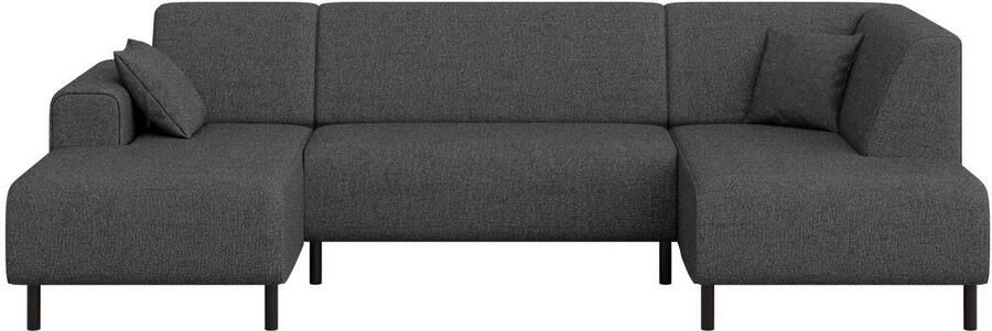 Home affaire Zithoek ARROS U-vorm met golfondersteuning afmetingen B D H: 300 163 81 cm incl. sierkussens met recamiere links rechts bestelbaar ook in cord - Foto 5