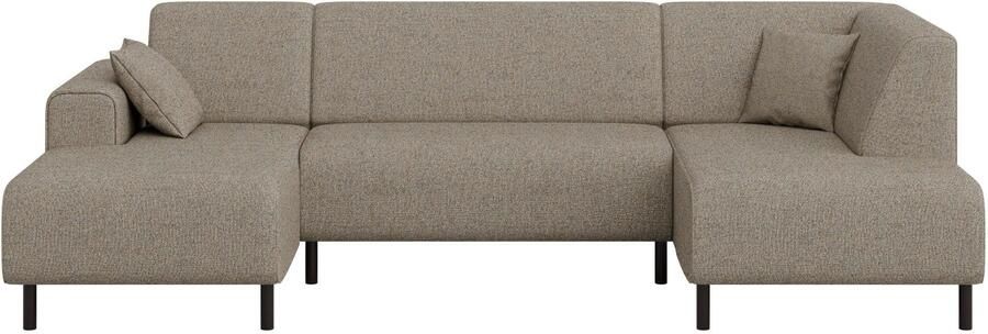 Home affaire Zithoek ARROS U-vorm met golfondersteuning afmetingen B D H: 300 163 81 cm incl. sierkussens met recamiere links rechts bestelbaar ook in cord - Foto 5