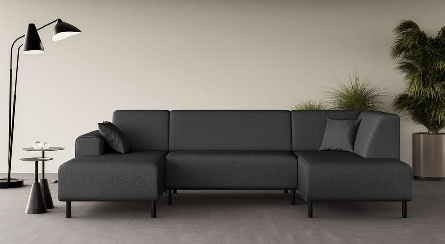 Home affaire Zithoek ARROS U-vorm met golfondersteuning afmetingen B D H: 300 163 81 cm incl. sierkussens met recamiere links rechts bestelbaar ook in cord - Foto 7