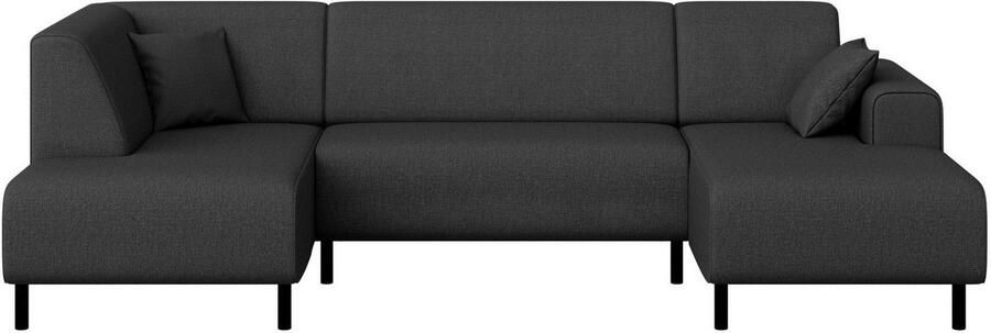 Home affaire Zithoek ARROS U-vorm met golfondersteuning afmetingen B D H: 300 163 81 cm incl. sierkussens met recamiere links rechts bestelbaar ook in cord - Foto 5