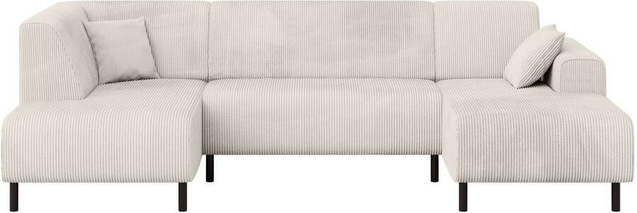 Home affaire Zithoek ARROS U-vorm met golfondersteuning afmetingen B D H: 300 163 81 cm incl. sierkussens met recamiere links rechts bestelbaar ook in cord - Foto 5