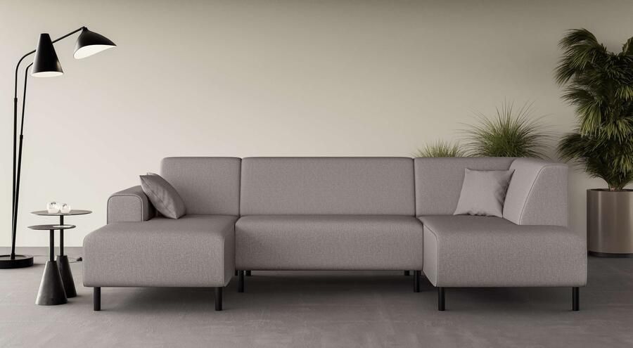 Home affaire Zithoek ARROS U-vorm met golfondersteuning afmetingen B D H: 300 163 81 cm incl. sierkussens met recamiere links rechts bestelbaar ook in cord - Foto 7