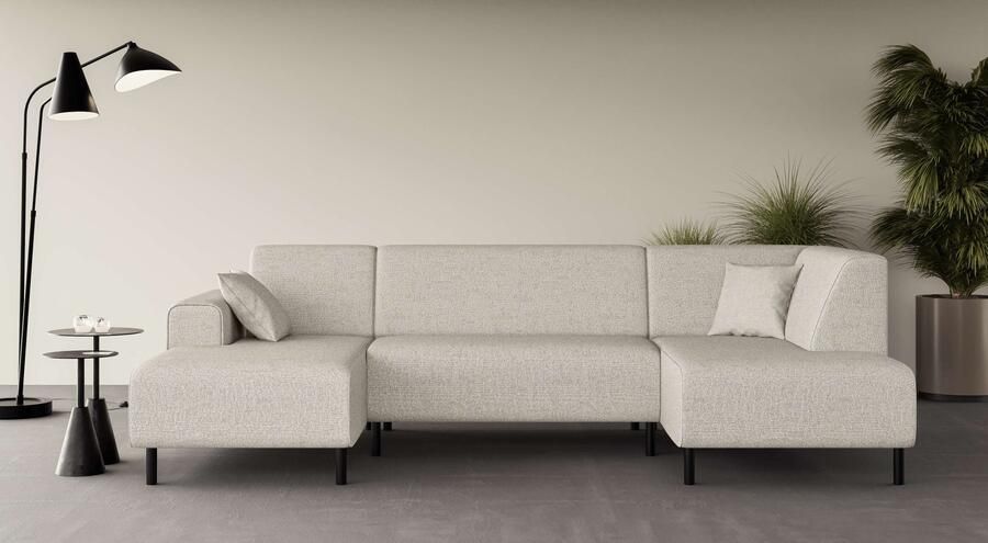 Home affaire Zithoek ARROS U-vorm met golfondersteuning afmetingen B D H: 300 163 81 cm incl. sierkussens met recamiere links rechts bestelbaar ook in cord - Foto 7