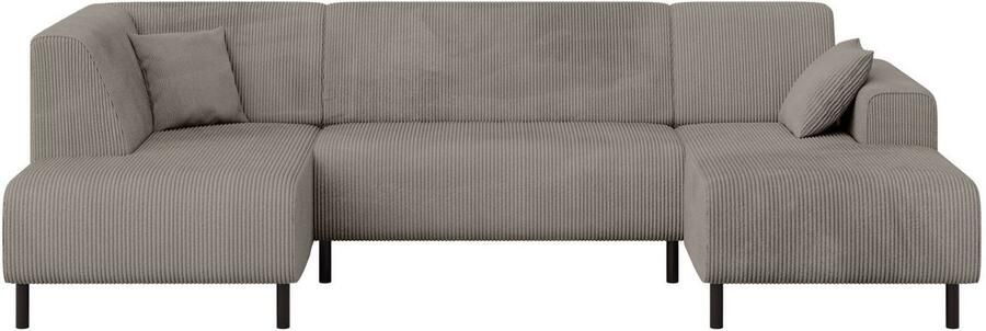 Home affaire Zithoek ARROS U-vorm met golfondersteuning afmetingen B D H: 300 163 81 cm incl. sierkussens met recamiere links rechts bestelbaar ook in cord - Foto 5