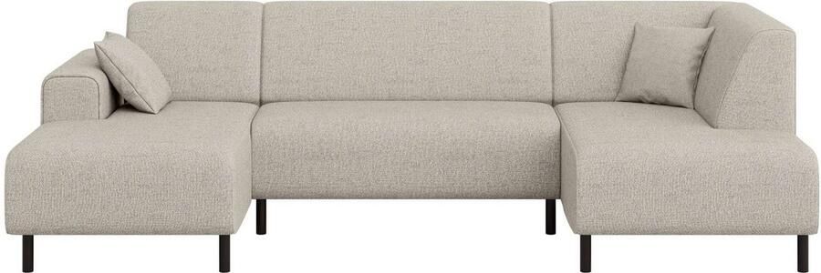 Home affaire Zithoek ARROS U-vorm met golfondersteuning afmetingen B D H: 300 163 81 cm incl. sierkussens met recamiere links rechts bestelbaar ook in cord - Foto 5