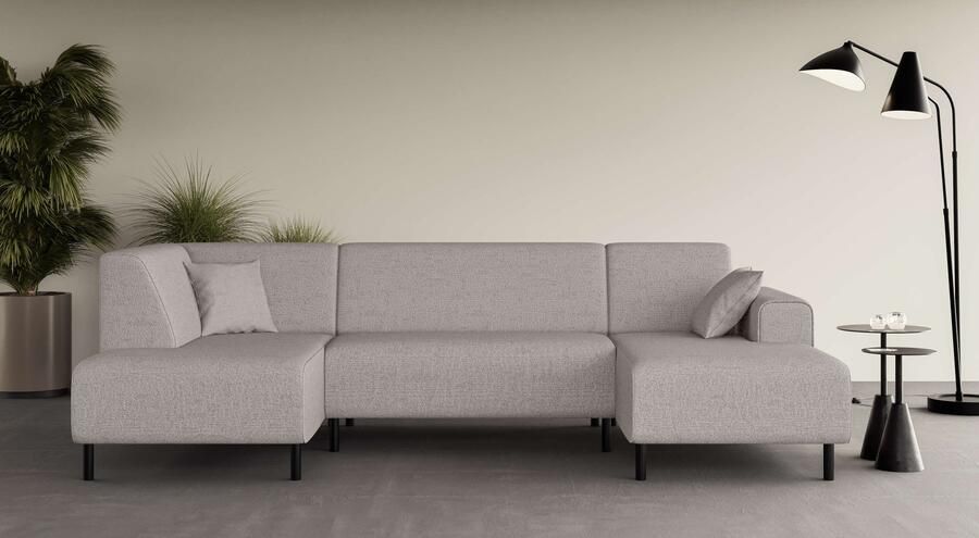 Home affaire Zithoek ARROS U-vorm met golfondersteuning afmetingen B D H: 300 163 81 cm incl. sierkussens met recamiere links rechts bestelbaar ook in cord - Foto 7