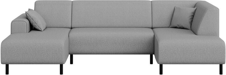 Home affaire Zithoek ARROS U-vorm met golfondersteuning afmetingen B D H: 300 163 81 cm incl. sierkussens met recamiere links rechts bestelbaar ook in cord - Foto 5