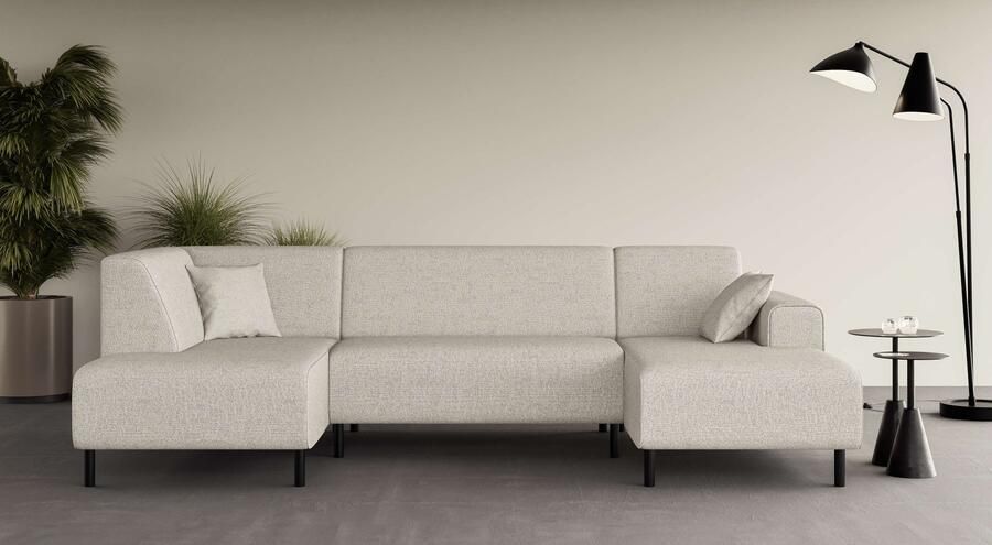 Home affaire Zithoek ARROS U-vorm met golfondersteuning afmetingen B D H: 300 163 81 cm incl. sierkussens met recamiere links rechts bestelbaar ook in cord - Foto 7