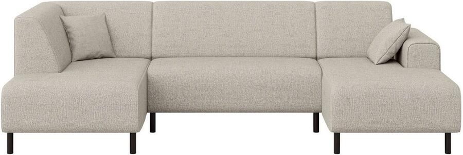 Home affaire Zithoek ARROS U-vorm met golfondersteuning afmetingen B D H: 300 163 81 cm incl. sierkussens met recamiere links rechts bestelbaar ook in cord - Foto 5