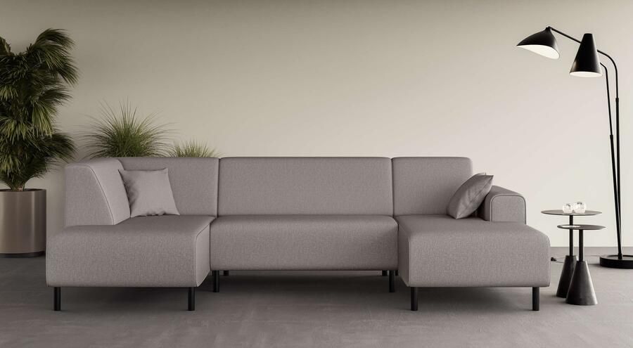 Home affaire Zithoek ARROS U-vorm met golfondersteuning afmetingen B D H: 300 163 81 cm incl. sierkussens met recamiere links rechts bestelbaar ook in cord - Foto 7