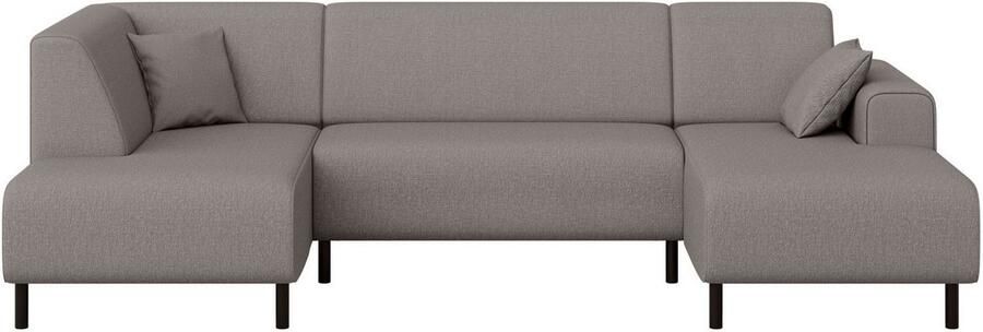 Home affaire Zithoek ARROS U-vorm met golfondersteuning afmetingen B D H: 300 163 81 cm incl. sierkussens met recamiere links rechts bestelbaar ook in cord - Foto 5