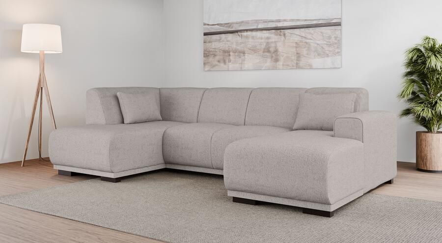 Home affaire Zithoek BORNHOLM U-vorm met chaise longue rechts links B D H: 300 162 85 cm U-vorm met golvende ondervering chaise longue rechts of links bestelbaar - Foto 8