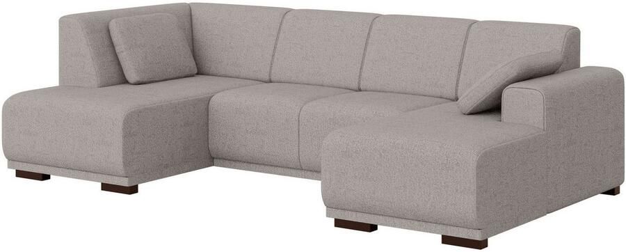 Home affaire Zithoek BORNHOLM U-vorm met chaise longue rechts links B D H: 300 162 85 cm U-vorm met golvende ondervering chaise longue rechts of links bestelbaar - Foto 4