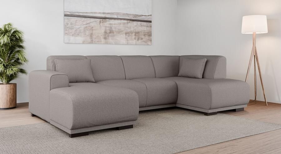 Home affaire Zithoek BORNHOLM U-vorm met chaise longue rechts links B D H: 300 162 85 cm U-vorm met golvende ondervering chaise longue rechts of links bestelbaar - Foto 8