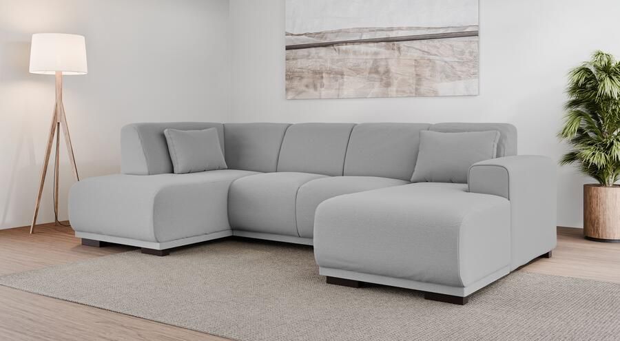 Home affaire Zithoek BORNHOLM U-vorm met chaise longue rechts links B D H: 300 162 85 cm U-vorm met golvende ondervering chaise longue rechts of links bestelbaar - Foto 8