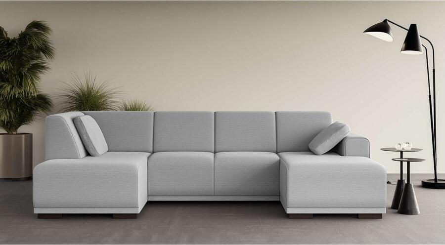 Home affaire Zithoek BORNHOLM U-vorm met chaise longue rechts links B D H: 300 162 85 cm U-vorm met golvende ondervering chaise longue rechts of links bestelbaar - Foto 3