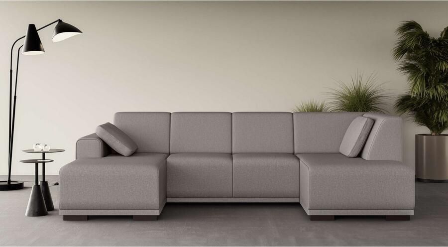 Home affaire Zithoek BORNHOLM U-vorm met chaise longue rechts links B D H: 300 162 85 cm U-vorm met golvende ondervering chaise longue rechts of links bestelbaar - Foto 3