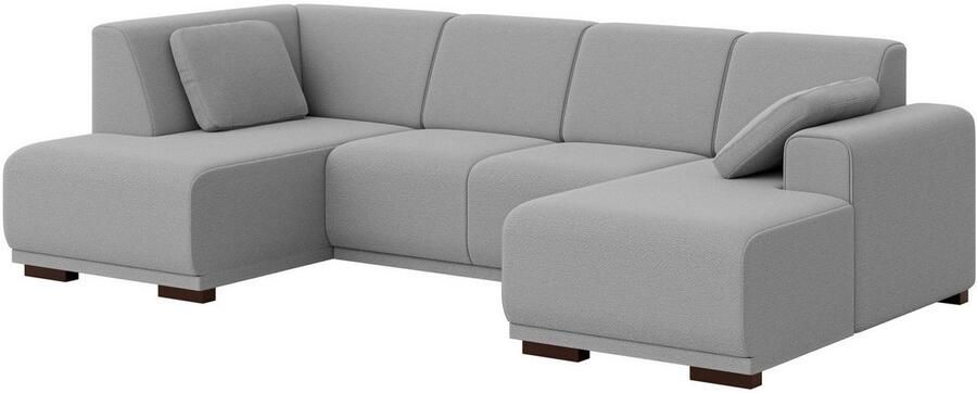 Home affaire Zithoek BORNHOLM U-vorm met chaise longue rechts links B D H: 300 162 85 cm U-vorm met golvende ondervering chaise longue rechts of links bestelbaar - Foto 4