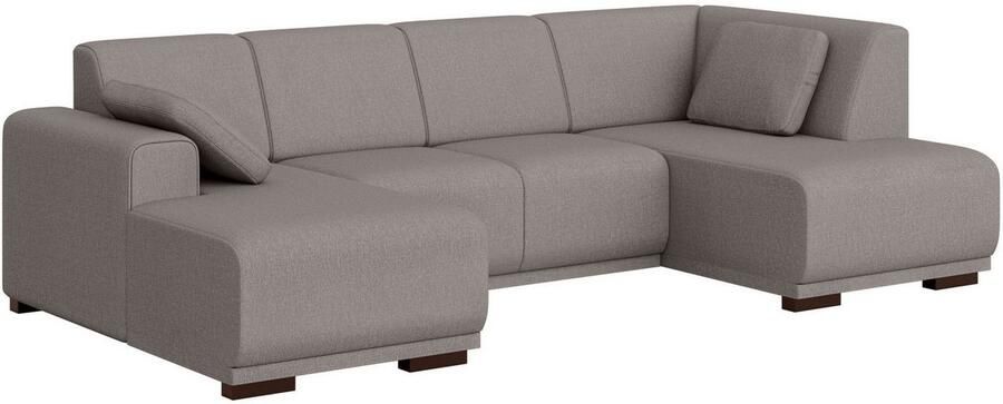 Home affaire Zithoek BORNHOLM U-vorm met chaise longue rechts links B D H: 300 162 85 cm U-vorm met golvende ondervering chaise longue rechts of links bestelbaar - Foto 4