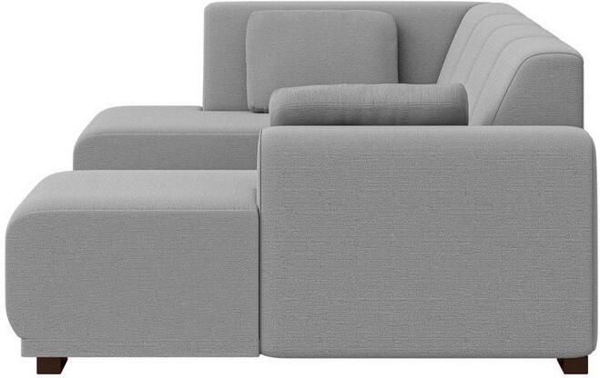 Home affaire Zithoek BORNHOLM U-vorm met chaise longue rechts links B D H: 300 162 85 cm U-vorm met golvende ondervering chaise longue rechts of links bestelbaar - Foto 5