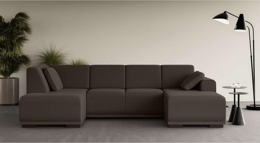 Home affaire Zithoek BORNHOLM U-vorm met chaise longue rechts links B D H: 300 162 85 cm U-vorm met golvende ondervering chaise longue rechts of links bestelbaar - Foto 3