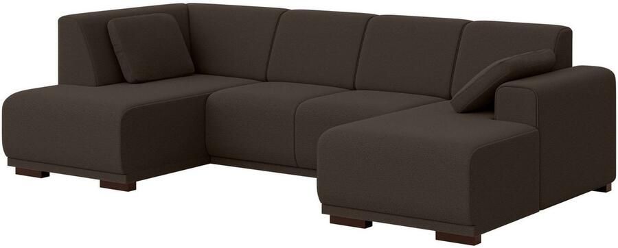 Home affaire Zithoek BORNHOLM U-vorm met chaise longue rechts links B D H: 300 162 85 cm U-vorm met golvende ondervering chaise longue rechts of links bestelbaar - Foto 4