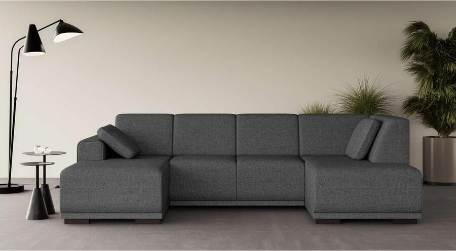 Home affaire Zithoek BORNHOLM U-vorm met chaise longue rechts links B D H: 300 162 85 cm U-vorm met golvende ondervering chaise longue rechts of links bestelbaar - Foto 3