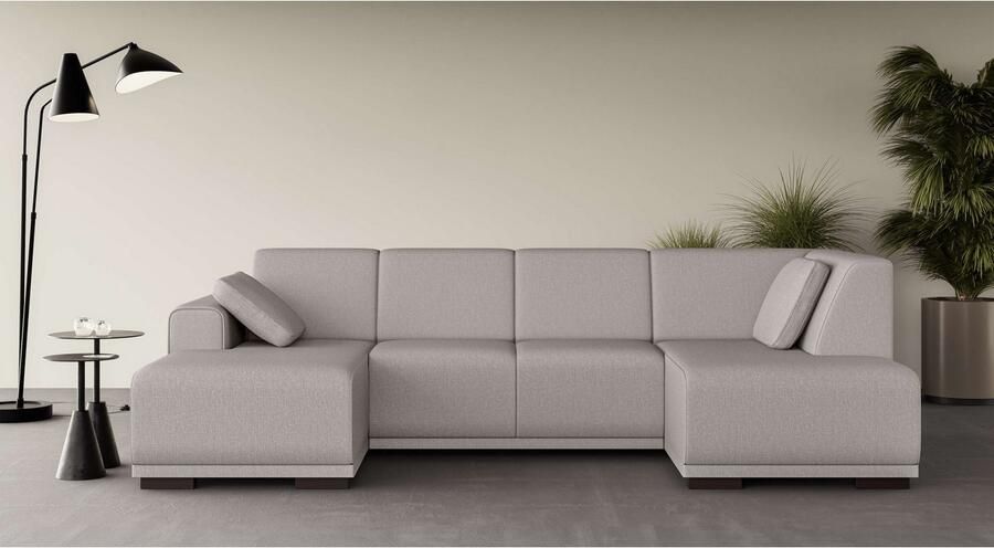 Home affaire Zithoek BORNHOLM U-vorm met chaise longue rechts links B D H: 300 162 85 cm U-vorm met golvende ondervering chaise longue rechts of links bestelbaar - Foto 3