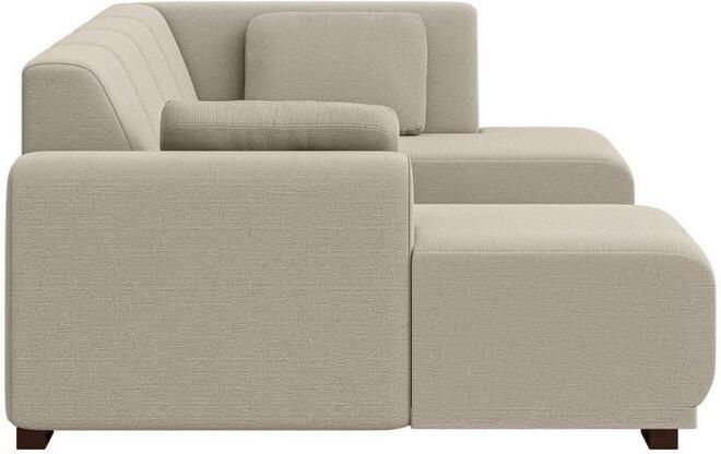 Home affaire Zithoek BORNHOLM U-vorm met chaise longue rechts links B D H: 300 162 85 cm U-vorm met golvende ondervering chaise longue rechts of links bestelbaar - Foto 5