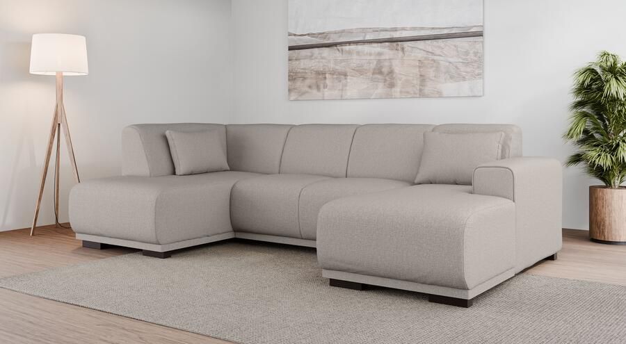 Home affaire Zithoek BORNHOLM U-vorm met chaise longue rechts links B D H: 300 162 85 cm U-vorm met golvende ondervering chaise longue rechts of links bestelbaar - Foto 8