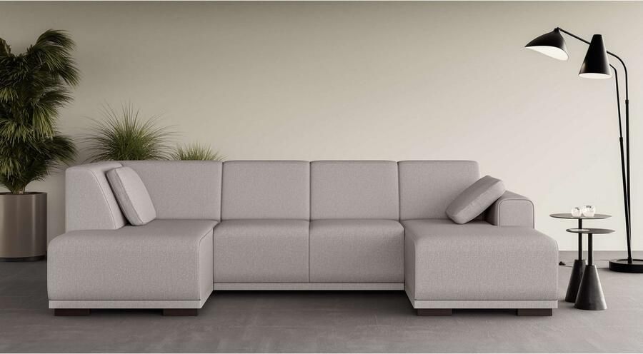 Home affaire Zithoek BORNHOLM U-vorm met chaise longue rechts links B D H: 300 162 85 cm U-vorm met golvende ondervering chaise longue rechts of links bestelbaar - Foto 3