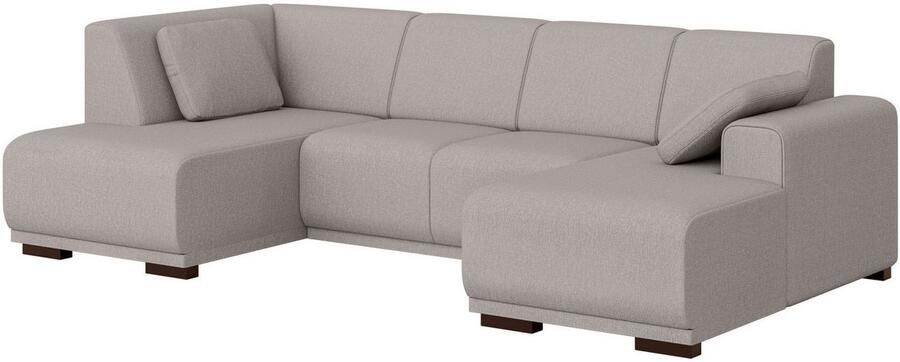 Home affaire Zithoek BORNHOLM U-vorm met chaise longue rechts links B D H: 300 162 85 cm U-vorm met golvende ondervering chaise longue rechts of links bestelbaar - Foto 4