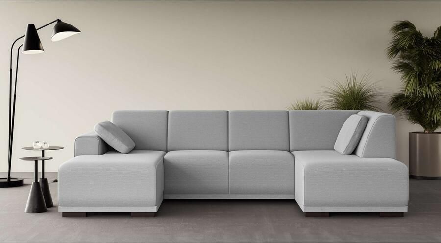 Home affaire Zithoek BORNHOLM U-vorm met chaise longue rechts links B D H: 300 162 85 cm U-vorm met golvende ondervering chaise longue rechts of links bestelbaar - Foto 3