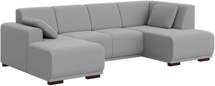 Home affaire Zithoek BORNHOLM U-vorm met chaise longue rechts links B D H: 300 162 85 cm U-vorm met golvende ondervering chaise longue rechts of links bestelbaar - Foto 4